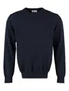 The (alphabet) Crew-neck Cashmere Jumper In Blue