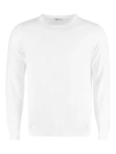 The (alphabet) Crew-neck Cotton Jumper In White