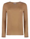 The (alphabet) Crew Neck Sweater In Brown