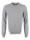 The (alphabet) Crew-neck Wool Sweater In Gray