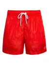 The (alphabet) Drawstring Shorts In Red
