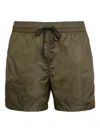 The (alphabet) Drawstring Swim Shorts In Green