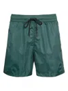 The (alphabet) Drawstring-waist Swim Shorts In Green