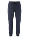The (alphabet) Elastic-cuff Drawstring Trousers In Blue