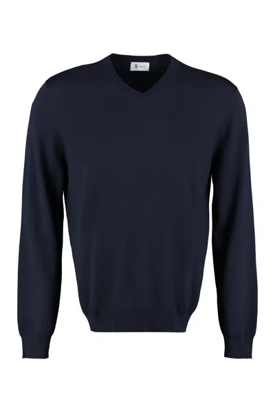 The (alphabet) The Alphabet Extra-fine Wool Sweater In Blue