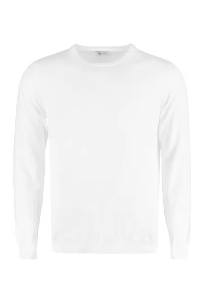 The (alphabet) The Alphabet Fine-knit Cotton Sweater In White