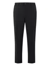 The (alphabet) Front-crease Tailored Trousers In Black
