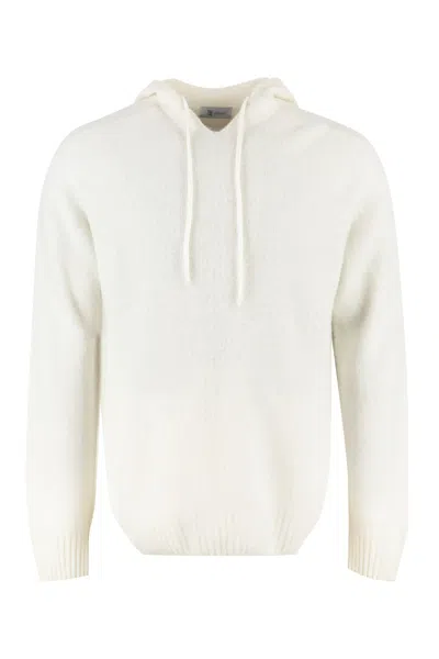 The (alphabet) The Alphabet Lambswool And Cashmere Hoodie In Neutral
