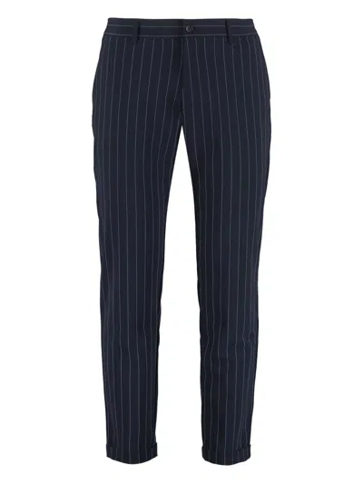 The (alphabet) Pinstripe Trousers In Blue