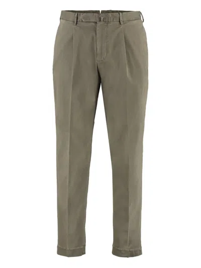 The (alphabet) Pleated-detail Trousers In Green