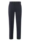 The (alphabet) Pleated Tailored Trousers In Blue