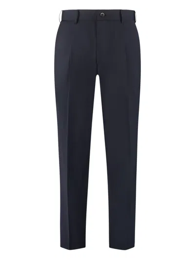 The (alphabet) Pleated Tailored Trousers In Blue