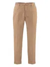 The (alphabet) Pleated Welt-pockets Trousers In Brown