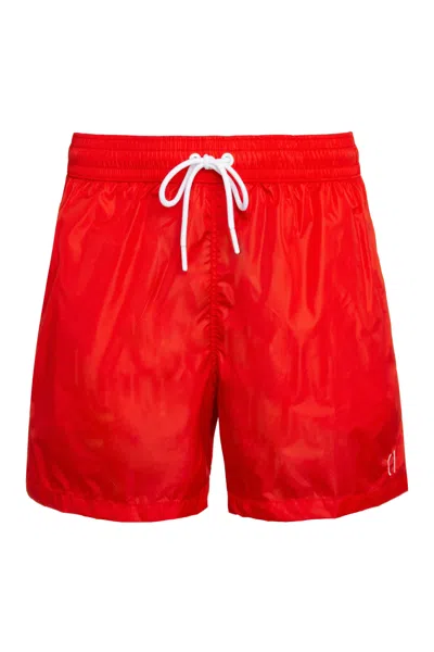 The (alphabet) The Alphabet Quick-dry Nylon Swim Shorts In Red