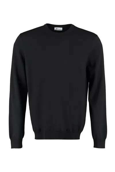The (alphabet) The Alphabet Ribbed Extra-fine Wool Sweater In Black