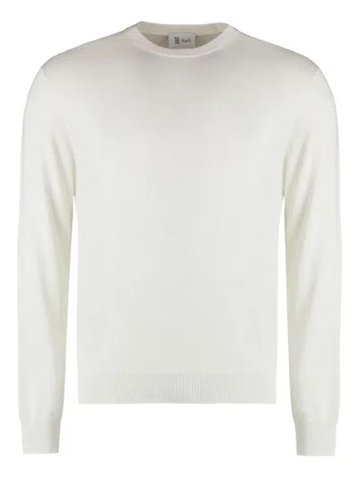 The (alphabet) Ribbed-knit Sweater In Neutral