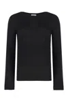 The (alphabet) Silk-cashmere Blend Pullover In Black