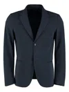 The (alphabet) The (jacket) Single-breasted Blazer In Blue