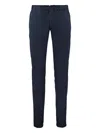 The (alphabet) Stretch-cotton Chino Trousers In Blue