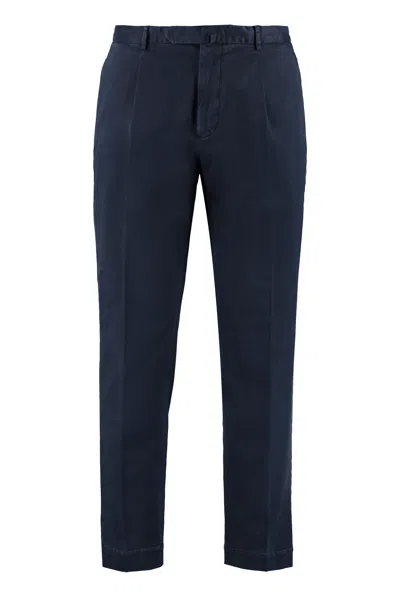 The (alphabet) Stretch Cotton Chino Trousers In Blue