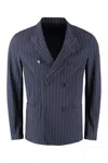 The (alphabet) The (jacket) - Double-breasted Jacket In Black