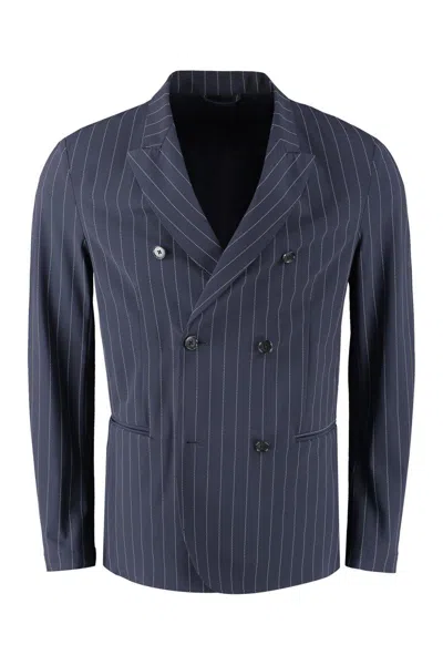 The (alphabet) The (jacket) - Double-breasted Jacket In Black