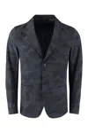 The (alphabet) Black Single-breasted Two-button Jacket For Men