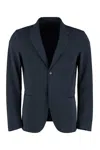 The (alphabet) The (jacket) Single-breasted Blazer In Blue