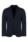 The (alphabet) Green Single-breasted Two-button Men's Jacket For Ss24 In Blue