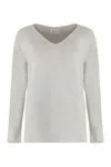 The (alphabet) The (knit) - Cashmere Blend Pullover In Grey
