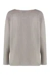 The (alphabet) The Alphabet Knit Cashmere Blend Sweater In Grey