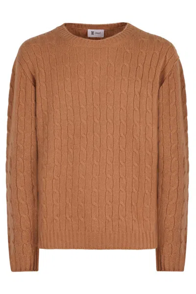 The (alphabet) The (knit) - Cashmere-silk Blend Pullover In Brown