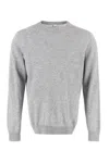 The (alphabet) Cashmere Crew-neck Sweater In Gray