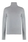 The (alphabet) Cashmere Turtleneck Sweater In Gray