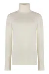 The (alphabet) Tory Burch Knit Turtleneck Pullover In White