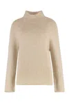 The (alphabet) Turtleneck Cashmere Sweater In Nude