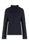 The (alphabet) Turtleneck Cashmere Sweater In Blue