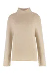 The (alphabet) Turtleneck Cashmere Sweater In Nude