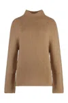 The (alphabet) Turtleneck Cashmere Jumper In Brown