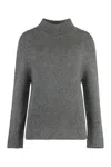 The (alphabet) Turtleneck Cashmere Sweater In Grey