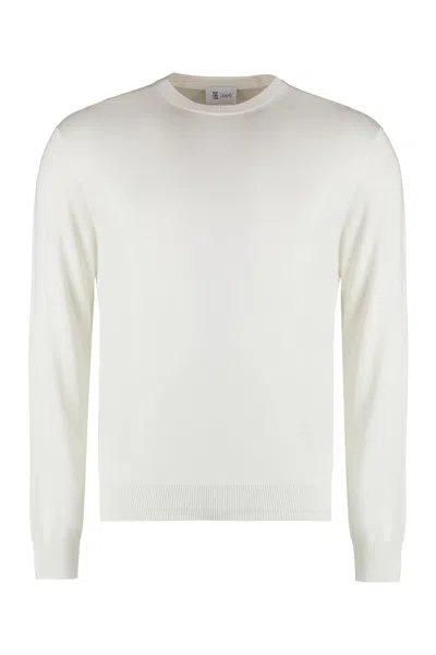 The (alphabet) Ribbed Crew-neck Sweater In Neutral