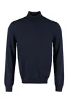 The (alphabet) Turtleneck Wool Sweater In Blue