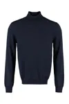 The (alphabet) Turtleneck Wool Sweater In Blue