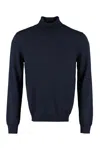 The (alphabet) Turtleneck Wool Sweater In Blue