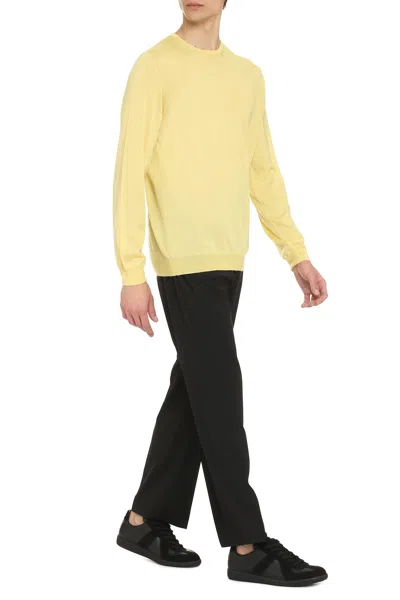 The (alphabet) The (knit) - Cashmere-silk Blend Sweater In Yellow