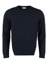 The (alphabet) The (knit) Crew-neck Jumper In Blue