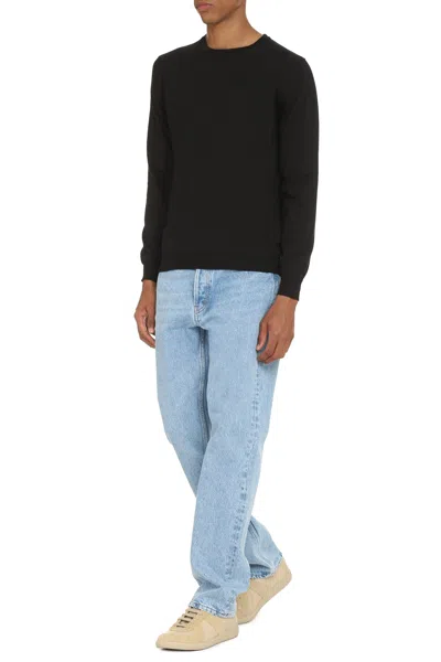 The (alphabet) The (knit) - Fine-knit Sweater In Black
