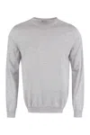 The (alphabet) Tory Burch Fine Knit Crew Neck Pullover In Grey