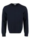 The (alphabet) Blue Wool And Cashmere Pullover For Men In Blue