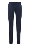 The (alphabet) Cotton-blend Chino Trousers In Blue